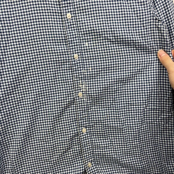 Michael Kors Dress Shirt Mens S Blue / White Gingham Check Collared Button Down - Picture 6 of 14